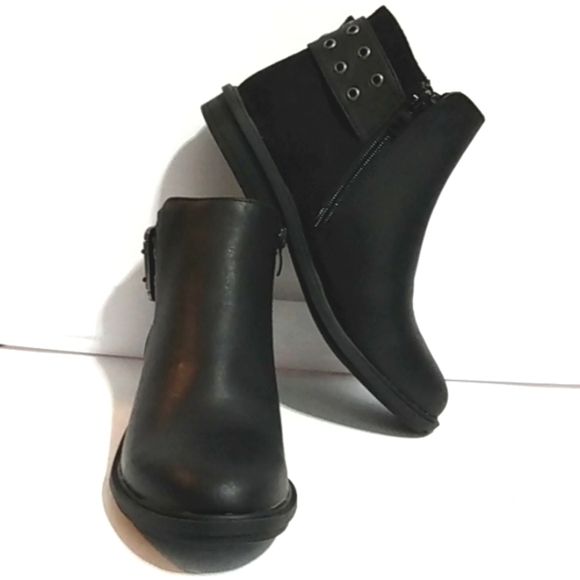 ROCKET DOG BLACK MOTO BOOTS COMBAT ANKLE BOOTIES SIZE 6 NWOT - Picture 1 of 9